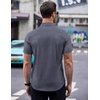 image:imageCOOFANDY Mens Short Sleeve Button Down Shirts Wrinkle Free Dress Shirts Casual Polka Dot Print Shirt with PocketBluewindmill