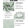 image:imageCOOFANDY Mens Short Sleeve Button Down Shirts Wrinkle Free Dress Shirts Casual Polka Dot Print Shirt with PocketGreen