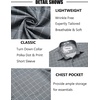 image:imageCOOFANDY Mens Short Sleeve Button Down Shirts Wrinkle Free Dress Shirts Casual Polka Dot Print Shirt with PocketGrey Plaid