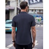 image:imageCOOFANDY Mens Short Sleeve Button Down Shirts Wrinkle Free Dress Shirts Casual Polka Dot Print Shirt with PocketNavy Blue