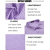 image:imageCOOFANDY Mens Short Sleeve Button Down Shirts Wrinkle Free Dress Shirts Casual Polka Dot Print Shirt with PocketPurple