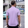 image:imageCOOFANDY Mens Short Sleeve Button Down Shirts Wrinkle Free Dress Shirts Casual Polka Dot Print Shirt with PocketPurple