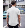 image:imageCOOFANDY Mens Short Sleeve Button Down Shirts Wrinkle Free Dress Shirts Casual Polka Dot Print Shirt with PocketWhite