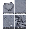 image:imageCOOFANDY Mens Short Sleeve Casual Button Down Shirt Business Untucked Dress Shirts with PocketBlack Grey Wihtesquare
