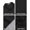 image:imageCOOFANDY Mens Short Sleeve Casual Button Down Shirt Business Untucked Dress Shirts with PocketBlackpolka Dots