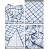 image:imageCOOFANDY Mens Short Sleeve Casual Button Down Shirt Business Untucked Dress Shirts with PocketBlue Whiteplaid