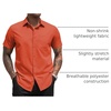 image:imageCOOFANDY Mens Short Sleeve Casual Button Down Shirt Business Untucked Dress Shirts with PocketOrange