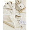 image:imageCOOFANDY Mens Silk Satin Dress Shirts Jacquard Long Sleeve Floral Button Up Shirts Party Prom Wedding ShirtBeige
