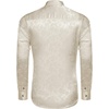image:imageCOOFANDY Mens Silk Satin Dress Shirts Jacquard Long Sleeve Floral Button Up Shirts Party Prom Wedding ShirtBeige