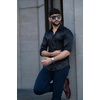 image:imageCOOFANDY Mens Silk Satin Dress Shirts Jacquard Long Sleeve Floral Button Up Shirts Party Prom Wedding ShirtBlack