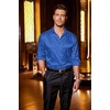 image:imageCOOFANDY Mens Silk Satin Dress Shirts Jacquard Long Sleeve Floral Button Up Shirts Party Prom Wedding ShirtBlue Rose Jacquard
