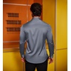image:imageCOOFANDY Mens Silk Satin Dress Shirts Jacquard Long Sleeve Floral Button Up Shirts Party Prom Wedding ShirtGrey