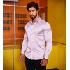 image:imageCOOFANDY Mens Silk Satin Dress Shirts Jacquard Long Sleeve Floral Button Up Shirts Party Prom Wedding ShirtLavender