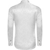 image:imageCOOFANDY Mens Silk Satin Dress Shirts Jacquard Long Sleeve Floral Button Up Shirts Party Prom Wedding ShirtPear White