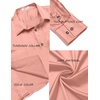 image:imageCOOFANDY Mens Silk Satin Dress Shirts Jacquard Long Sleeve Floral Button Up Shirts Party Prom Wedding ShirtPink