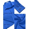 image:imageCOOFANDY Mens Silk Satin Dress Shirts Jacquard Long Sleeve Floral Button Up Shirts Party Prom Wedding ShirtSapphire