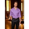 image:imageCOOFANDY Mens Silk Satin Dress Shirts Jacquard Long Sleeve Floral Button Up Shirts Party Prom Wedding ShirtViolet