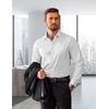 image:imageCOOFANDY Mens Slim Fit Business Dress Shirts Wrinkle Free Long Sleeve Button Up Shirts Solid Formal Dress Shirt