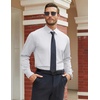 image:imageCOOFANDY Mens Stretch Dress Shirts Long Sleeve Button Down Shirt Regular Fit Formal Business ShirtsA White
