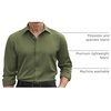 image:imageCOOFANDY Mens Stretch Dress Shirts Long Sleeve Button Down Shirt Regular Fit Formal Business ShirtsArmy Green