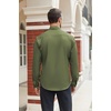 image:imageCOOFANDY Mens Stretch Dress Shirts Long Sleeve Button Down Shirt Regular Fit Formal Business ShirtsArmy Green