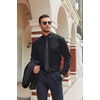 image:imageCOOFANDY Mens Stretch Dress Shirts Long Sleeve Button Down Shirt Regular Fit Formal Business ShirtsBlackpolka Dots