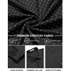 image:imageCOOFANDY Mens Stretch Dress Shirts Long Sleeve Button Down Shirt Regular Fit Formal Business ShirtsBlackpolka Dots
