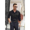 image:imageCOOFANDY Mens Stretch Dress Shirts Long Sleeve Button Down Shirt Regular Fit Formal Business ShirtsBlackpolka Dots