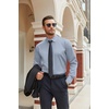 image:imageCOOFANDY Mens Stretch Dress Shirts Long Sleeve Button Down Shirt Regular Fit Formal Business ShirtsBlue Pattern