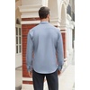 image:imageCOOFANDY Mens Stretch Dress Shirts Long Sleeve Button Down Shirt Regular Fit Formal Business ShirtsBlue Pattern