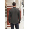 image:imageCOOFANDY Mens Stretch Dress Shirts Long Sleeve Button Down Shirt Regular Fit Formal Business ShirtsDark Grey