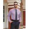 image:imageCOOFANDY Mens Stretch Dress Shirts Long Sleeve Button Down Shirt Regular Fit Formal Business ShirtsLavender