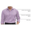 image:imageCOOFANDY Mens Stretch Dress Shirts Long Sleeve Button Down Shirt Regular Fit Formal Business ShirtsLavender