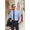 image:imageCOOFANDY Mens Stretch Dress Shirts Long Sleeve Button Down Shirt Regular Fit Formal Business ShirtsLight Blue