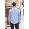 image:imageCOOFANDY Mens Stretch Dress Shirts Long Sleeve Button Down Shirt Regular Fit Formal Business ShirtsLight Blue