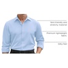 image:imageCOOFANDY Mens Stretch Dress Shirts Long Sleeve Button Down Shirt Regular Fit Formal Business ShirtsLight Blue