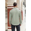 image:imageCOOFANDY Mens Stretch Dress Shirts Long Sleeve Button Down Shirt Regular Fit Formal Business ShirtsLight Green
