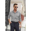 image:imageCOOFANDY Mens Stretch Dress Shirts Long Sleeve Button Down Shirt Regular Fit Formal Business ShirtsLight Grey