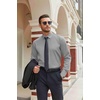 image:imageCOOFANDY Mens Stretch Dress Shirts Long Sleeve Button Down Shirt Regular Fit Formal Business ShirtsLight Grey
