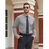 image:imageCOOFANDY Mens Stretch Dress Shirts Long Sleeve Button Down Shirt Regular Fit Formal Business ShirtsLight Grey