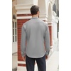 image:imageCOOFANDY Mens Stretch Dress Shirts Long Sleeve Button Down Shirt Regular Fit Formal Business ShirtsLight Grey