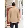 image:imageCOOFANDY Mens Stretch Dress Shirts Long Sleeve Button Down Shirt Regular Fit Formal Business ShirtsLight Khaki