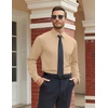 image:imageCOOFANDY Mens Stretch Dress Shirts Long Sleeve Button Down Shirt Regular Fit Formal Business ShirtsLight Khaki