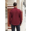 image:imageCOOFANDY Mens Stretch Dress Shirts Long Sleeve Button Down Shirt Regular Fit Formal Business ShirtsMaroon