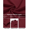 image:imageCOOFANDY Mens Stretch Dress Shirts Long Sleeve Button Down Shirt Regular Fit Formal Business ShirtsMaroon
