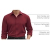 image:imageCOOFANDY Mens Stretch Dress Shirts Long Sleeve Button Down Shirt Regular Fit Formal Business ShirtsMaroon