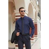 image:imageCOOFANDY Mens Stretch Dress Shirts Long Sleeve Button Down Shirt Regular Fit Formal Business ShirtsMidnight Blue
