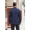 image:imageCOOFANDY Mens Stretch Dress Shirts Long Sleeve Button Down Shirt Regular Fit Formal Business ShirtsMidnight Blue