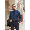 image:imageCOOFANDY Mens Stretch Dress Shirts Long Sleeve Button Down Shirt Regular Fit Formal Business ShirtsNavy