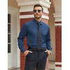 image:imageCOOFANDY Mens Stretch Dress Shirts Long Sleeve Button Down Shirt Regular Fit Formal Business ShirtsNavy